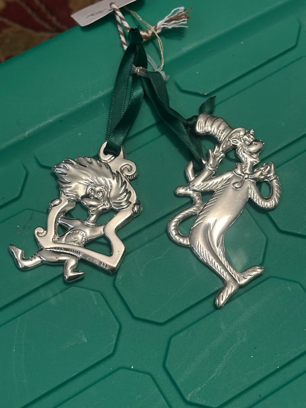 Vintage Silver-Plated Dr. Seuss Tree Ornaments 2003